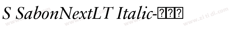 S SabonNextLT Italic字体转换